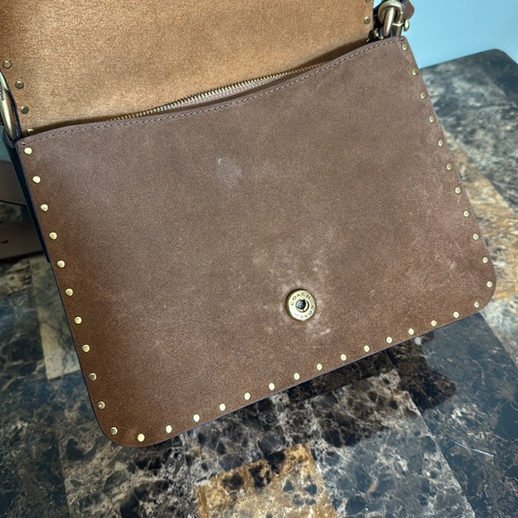 Coach Beat Shoulder Bag In Colorblock With Rivets - Picture 10 of 13